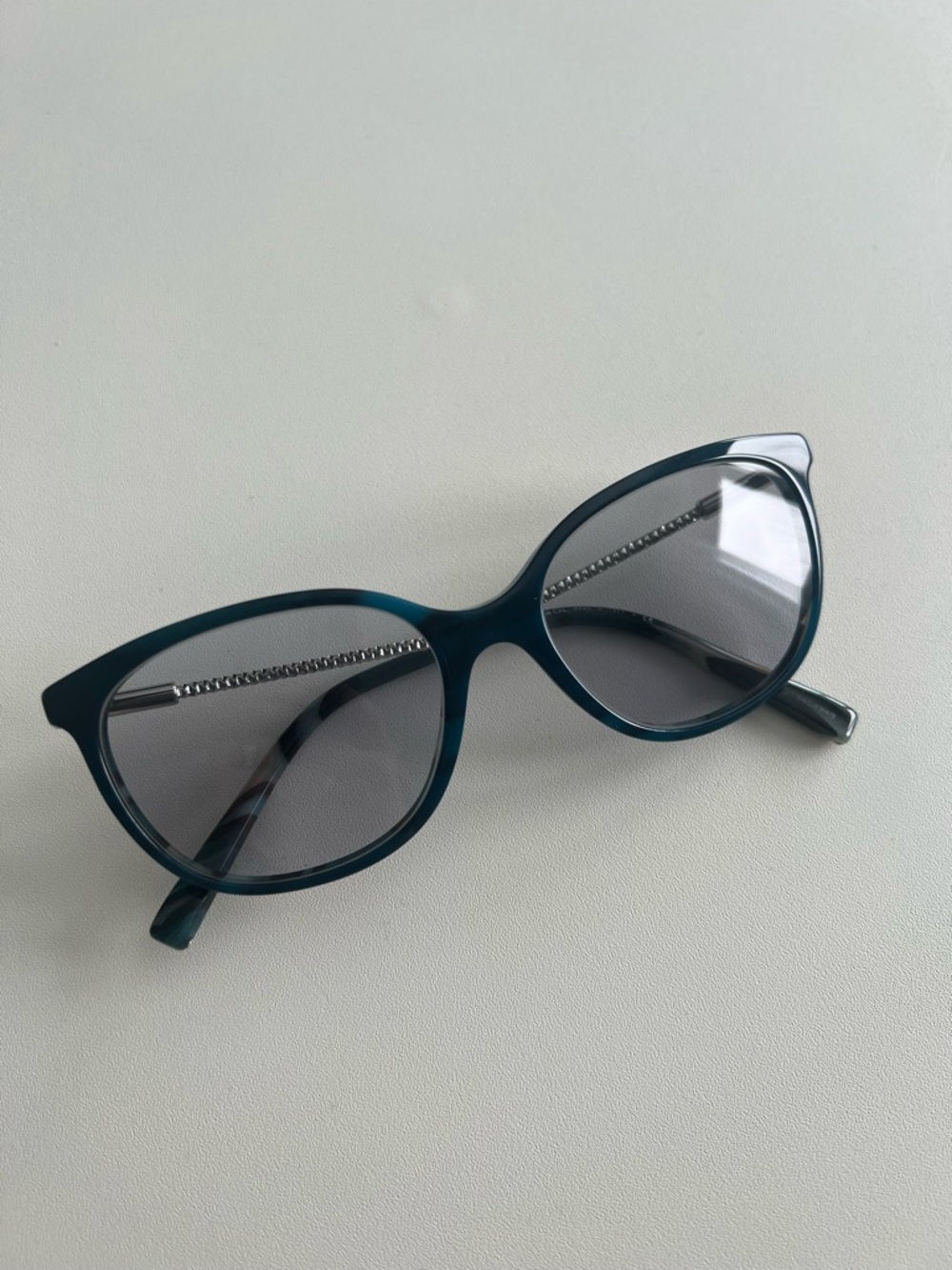 Tiffany & Co. Teal Cat-Eye Sunglasses with Gray Lenses